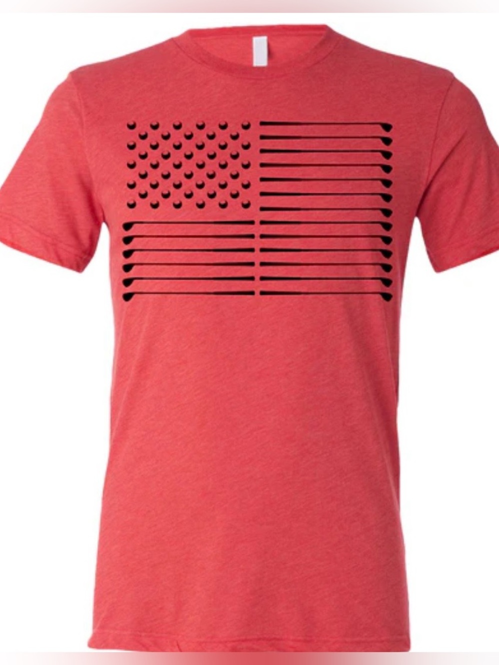 Swing Juice Heather Red Golf Flag T-Shirt Sz L